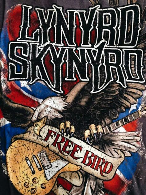 Freebird! Lynyrd Skynyrd Poster, Lynyrd Skynyrd Logo, Lynyrd Skynyrd Band, Ronnie Van Zant, Rock Poster Art, Rock Band Posters, Classic Rock And Roll, Heavy Metal Rock, Free Bird