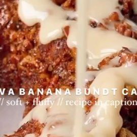 Food Network on Instagram: "•BAKLAVA BANANA BUNDT CAKE• 🍌 A cross between baklava and banana bread?! Oh, count me in This baklava banana bundt cake is soft, fluffy, has swirls of banana bread granola butter throughout and is topped with a silky honey glaze to make for the recipe best sweet treat with a cup of coffee in hand below! #Recipe Details: Ingredients: 1 cup mashed ripe banana (2-3 bananas) -1 egg - ½ cup buttermilk (or 1/2 cup milk + 1 1/2 tsp vinegar) -1 cup coconut oil, melted -2 tsp vanilla extract 4 cup granulated sugar -2 cups all-purpose flour @bobsredmill -1 tsp baking powder - ½ tsp baking soda ½ tsp salt - Optional: 4 cup @oat. haus banana bread granola butter, for filling Baklava Topping: - V4 Cup butter, melted -1 cup chopped nuts (pistachios, almonds, walnuts, etc.) Banana Bundt Coffee Cake Recipes, Banana Nut Bread Bundt Cake, Baklava Banana Bundt Cake, Banana Bundt Cake With Cake Mix Yellow, Banana Nutella Bundt Cake, Granola Butter, Banana Bread Granola, Banana Bundt Cake, Banana Bundt