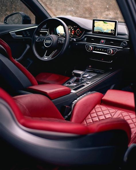 Matte Black Audi R8 Red Interior, Audi Tt Interior, Aesthetic Cars Wallpaper, Audi Wallpaper, Auto Hyundai, Wealthy Lifestyle Luxury, Car 2023, Aesthetic Sports, Audi S5 Sportback