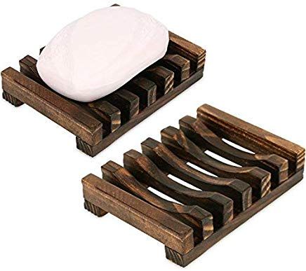 Anwenk Soap Dish Wooden Soap Saver Holder Soap Tray for Bathroom Shower Rectangular Sink Drainer Hand Craft for SoapSponges and More (2 Pack) - $8.59 - 4.2 out of 5 stars - Bathtub Tray Bathroom Bronze, Tray For Bathroom, Soap Dish For Shower, Wood Soap Dish, Wooden Soap Dish, Bar Soap Holder, Sink Drainer, Shower Soap, Soap Saver