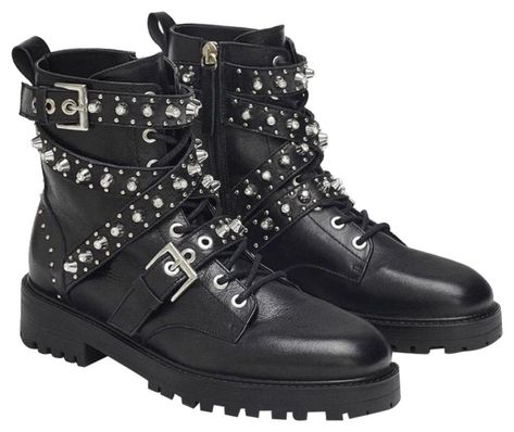 Zara Ankle Boots, Black Moto Boots, Leather Jewels, New Boots, Genuine Leather Boots, Zara Leather, Studded Boots, Woman Shoes, Black Leather Ankle Boots