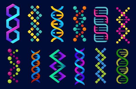 Dna Infographic, Dna Spiral, Dna Pattern, Dna 3d, Dna Music, Dna Logo, Shape Icons, Dna Art, Dna Helix