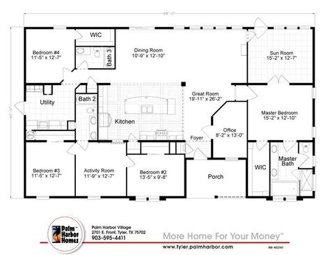 https://flic.kr/p/LRzazk | The beautiful Tradewinds has 4 Bedrooms, 3 Baths, in… 40x60 4 Bedroom Floor Plans, 3 Bedroom Home Floor Plans With Sunroom, Rectangle Floor Plans 4 Bedroom, 4 Bedroom 3 Bath Barndominium Floor Plans, Floor Plans 4 Bedroom One Story, Barndominium With Sunroom, 4 Bedroom 3 Bath House Plans, Triple Wide Mobile Homes, 4 Bedroom House Plan