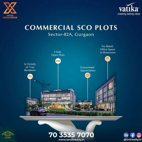 Commercial property. SCO plots. office space in Gurgaon. coworking space for sale/lease. Real Estate Commercial Ads, Commercial Real Estate Creative Ads, Property Ads Design, Pearl Properties, Real Estate Slogans, Property Ads, Real Estate Banner, Inmobiliaria Ideas, Property Brochures