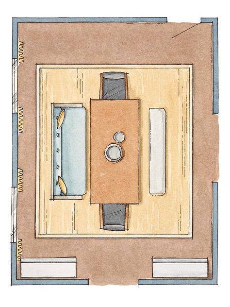 Need dining room furniture arrangement ideas? This article is full of the best dining room layout ideas. #diningroom #diningroomideas #furniturearrangements #ideas #bhg Arranging Bedroom Furniture, Arrange Furniture, Dining Room Layout, Bedroom Furniture Layout, Small Bedroom Furniture, Family Room Furniture, Cnc Furniture, Living Room Furniture Layout, Living Room Furniture Arrangement