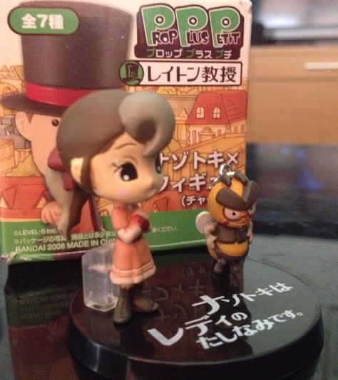 Flora and Beasly the Prop Plus Petit figures~ ooh i have all of these figures <<< WANT IT Flora Reinhold, Professor Layton, True Gentleman, Puzzle Solving, Gentleman, Nintendo, Video Games, Figurines, Fan Art