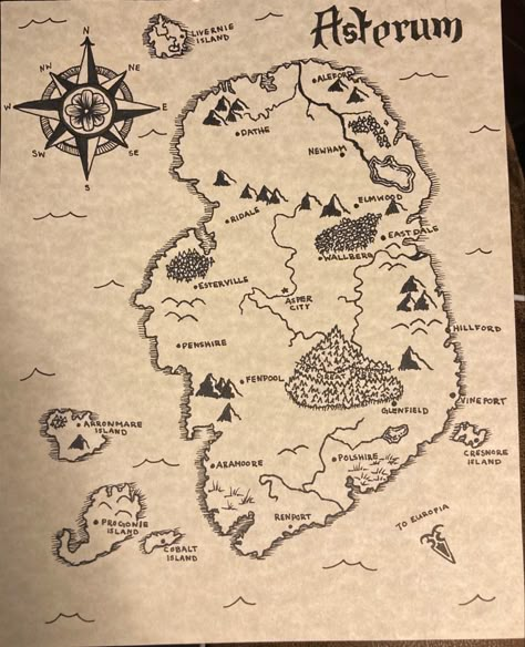 Fanasty Map Names, Fantasy World Map Names, Names For Fantasy Maps, Map Drawings Art, Mystical Map Drawing, Mythical Map Drawing, Map Name Ideas, Fanticy Map, Fake Map Drawing