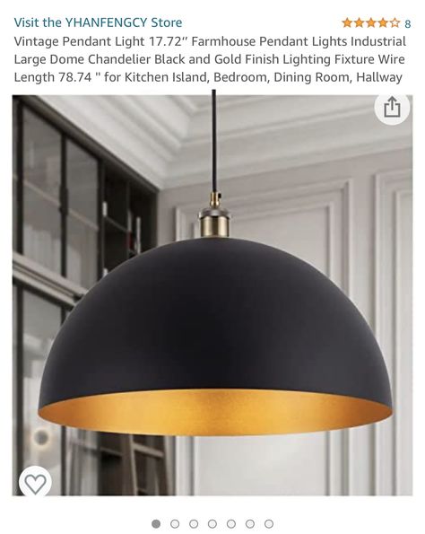 Chandelier Black And Gold, Gold Pendant Light Kitchen, Dinning Room Light Fixture, Dome Chandelier, Rustic Kitchen Lighting, Island Bedroom, Rustic Light Fixtures, Gold Pendant Lighting, Chandelier Black