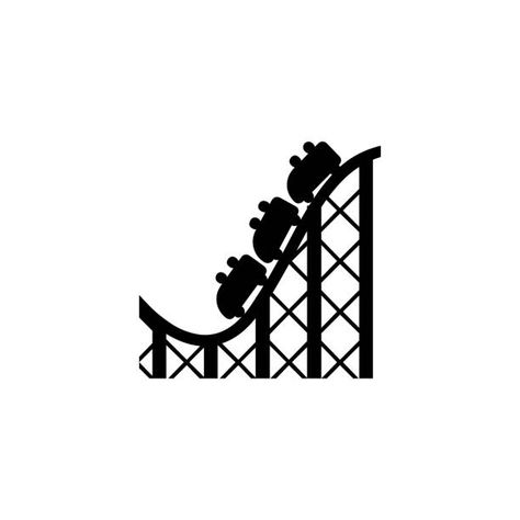 Roller coaster tracks symbolize thrilling rides and adrenaline-pumping experiences at the park. How To Draw A Roller Coaster, Roller Coaster Clipart, Roller Coaster Doodle, Rollercoaster Doodle, Rollercoaster Drawing Easy, Roller Coaster Sketch, Rollercoaster Drawing, Rollercoaster Tattoo, Excited Emoji