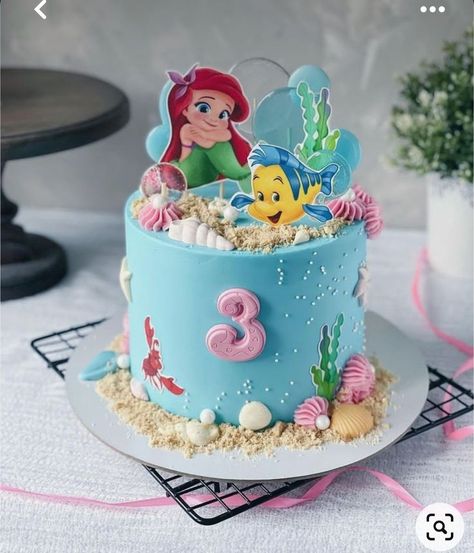 Little Mermaid Cake Ideas, Ariel Cake Ideas, Ariel The Little Mermaid Cake, Mermaid Cake Ideas, Bolo Ariel, Little Mermaid Birthday Cake, Little Mermaid Cake, Ariel Cake, Ariel Birthday Party