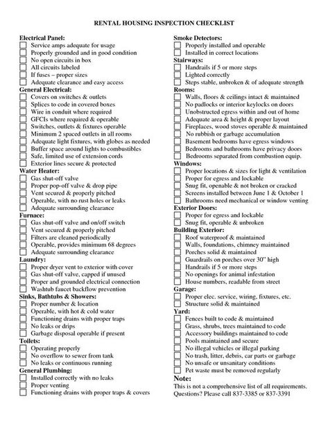 Rental Checklist, Rental Property Investment, Rental Property Management, Inspection Checklist, Apartment Checklist, Income Property, Maintenance Checklist, Home Inspection, Cleaning Checklist