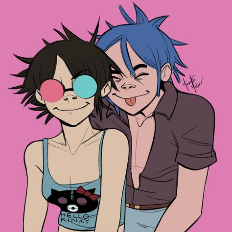 2Dle Noodle And 2d, 2d And Noodle, Noodle Gorillaz, Gorillaz Band, Gorillaz Fanart, Gorillaz 2d, Gabriel Picolo, Gorillaz Noodle, Gorillaz Fan Art