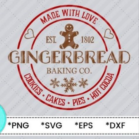 Gingerbread Baking Co. Christmas SVG Christmas Tumbler Svg, Cute Christmas Svg, Gingerbread Svg, Gingerbread Baking, Christmas Cricut, Winter Signs, Christmas Farmhouse, Christmas Parties, Celebrate Christmas