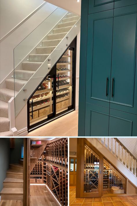 From wine walls to wine cellars, all located under the stairs, bring wine storage into the home with Sorrells Custom Wine Rooms Under Stairs Wine Storage, Stairs Wine Storage, Under Stairs Wine, Wine Cellar Closet, Bar Under Stairs, Under Stairs Space, Wine Walls, Under Stairs Dog House, Under Stairs Storage Ideas