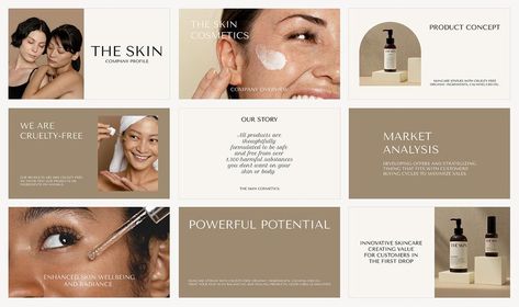 Skin Care Presentation Design, Skincare Presentation, Product Branding Design, Skincare Marketing, Page Background Design, Web Page Background, Product Branding, Design Hacks, Marketing Plan Template