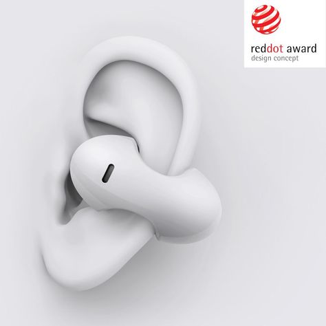 Open-Air-Design TWS are sports earbuds designed for kids and youths that also ensure their safety. There is no need to be concerned about hearing or environmental hazards while using it. The core innovation is its unusual clip-on wearing method. . . . . . . . . . . . . . . . . #RedDotAward #BestoftheBest #DesignAward #DesignConcept #wearbletechnology #gooddesign #designedby #GeniusTechnology Wall Mounted Pc, Vr Glasses, Wearables Design, Red Dot Design, Sport Earbuds, Promote Book, Art Inspiration Painting, Hearing Aids, Wearable Technology