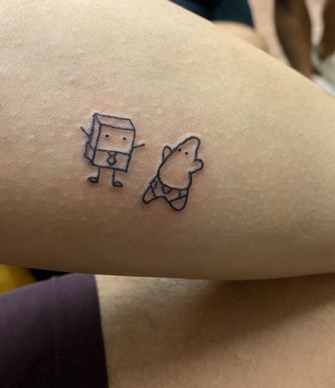 Cute Matching Sibling Tattoos, Simply Matching Tattoos, Matching Tattoos For Best Friends Stick And Poke, Disney Tattoos For Sisters, Sibling Finger Tattoos, Matching Line Tattoos, Matching Tattoos For Guys, Siblings Matching Tattoos, Unique Matching Tattoos For Best Friends