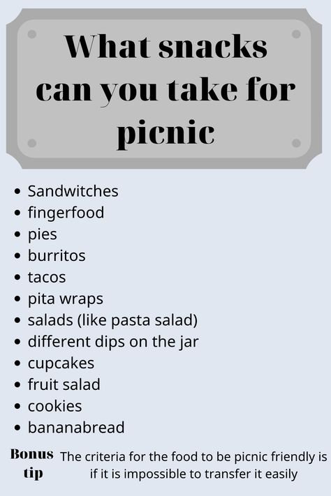 Here are some ideas what snacks can we take with us to the picnic. #picnic #pic nic  #snacks for the picnic What To Bring To A Picnic Food, What To Take On A Picnic, Picnic Planning, Pita Wrap, Picnic Snacks, Mums Birthday, Best Cousin, Christian Couples, Picnic Lunches