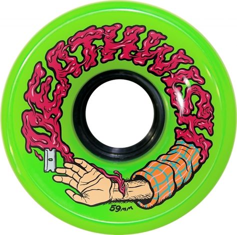 Boldly coloured printed vinyl. Wheels Illustration, Vision Skateboards, Skateboard Graphics, Skateboard Wheel, 3d Inspiration, Skate Wheels, Gear Art, Skateboard Wheels, Cool Skateboards