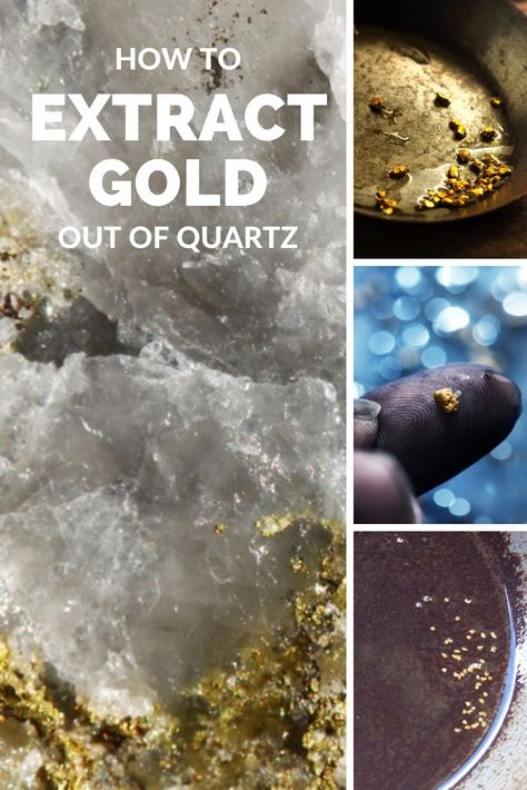 Raw Gold Rocks, How To Clean Rocks, Rock Cleaning, How To Display Rocks, Rock Identification Pictures, Types Of Quartz, Rock Collection Display, Melting Gold, Gold Specimens