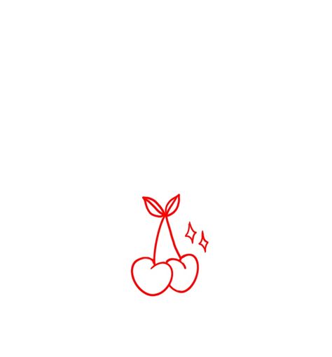 Love Heart Cherry Tattoo, Red Cherries Tattoo, Minimalist Cherry Tattoo, Cute Holiday Tattoos, Diet Coke Tattoo Simple, Heart Shaped Cherry Tattoo, Dainty Cherry Tattoo, Cherry Line Art, Heart Cherries Tattoo