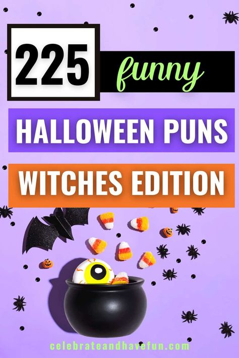 Looking for the best witch puns? Here are the best puns and jokes you'll find. This list will be-witch you! Witch Jokes Humor, Friendship Puns, Witch Puns, Witch Jokes, What Is A Witch, Thanksgiving Puns, Witch Watch, Halloween Puns, Halloween Bar