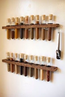 Test Tube Spice Rack (with Pictures) - Instructables Test Tube Spice Rack, Diy Spice Rack, Storing Spices, Diy Spices, Urban Interiors, Quirky Decor, Quirky Home Decor, Spice Organization, Decoration Originale