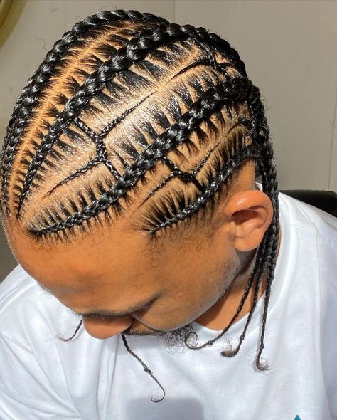 Boys Cornrows Styles, Men Cornrows Design, Corn Roll Hair Styles, Men's Braids, Cornrow Styles For Men, Cornrow Braids Men, Boy Braids, Hair Braid Patterns, Braid Styles For Men