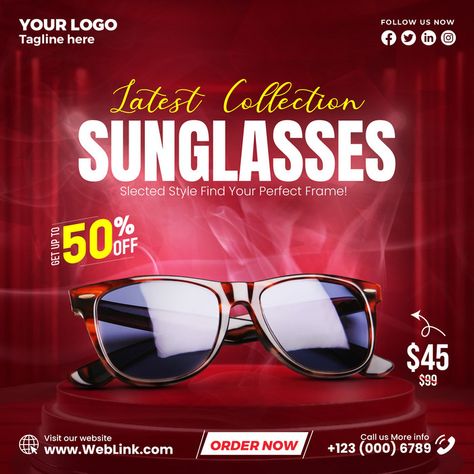 Luxury Sunglasses Social Media Poster Or Banner Design Template#pikbest##Templates Media Poster, Photography Movies, Banner Ads Design, Social Media Poster, Powerpoint Word, Banner Template Design, Flyer Design Templates, Social Media Banner, Luxury Sunglasses