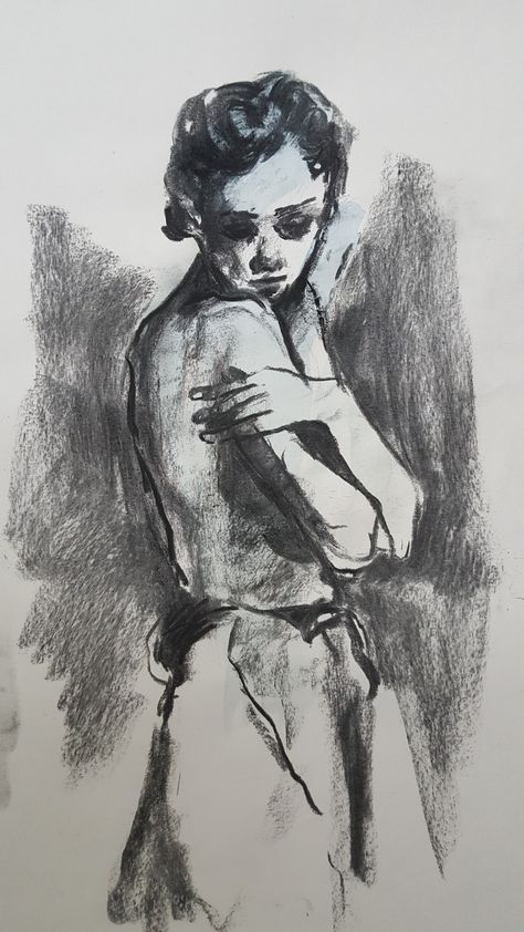 Ebony Pencil Drawing, Coal Painting, Drawing With Coal, Life Drawing Charcoal, Coal Drawing, Road Trip Art, Charcoal Artwork, Charcoal Paint, Human Figure Sketches