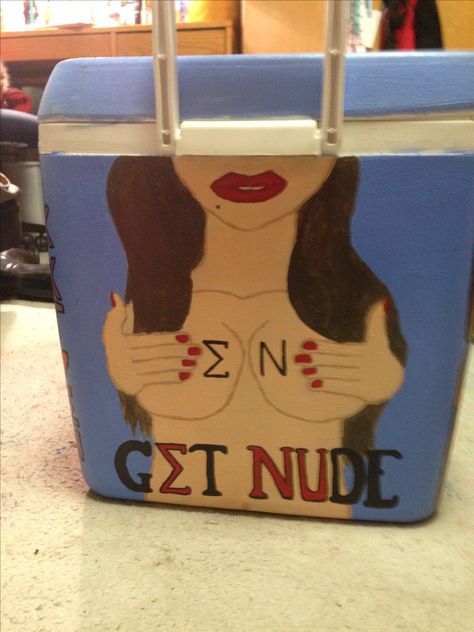 sigma nu frat cooler Sigma Pi Frat Cooler, Funny Frat Coolers, Sigma Chi Frat Cooler, Vegas Frat Cooler, Frat Wedding, Frat Coolers Formal, Frat Coolers Ideas, Mountain Weekend Cooler