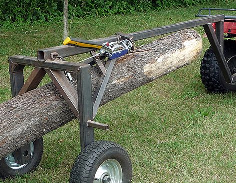 ATV Log Moving Arch, by J. Paddock | Flickr - Photo Sharing! Log Arch, Rustic Bedrooms, Log Trailer, Bandsaw Mill, Log Carrier, Chainsaw Mill, Rustic Cabins, Lumber Mill, Wood Mill