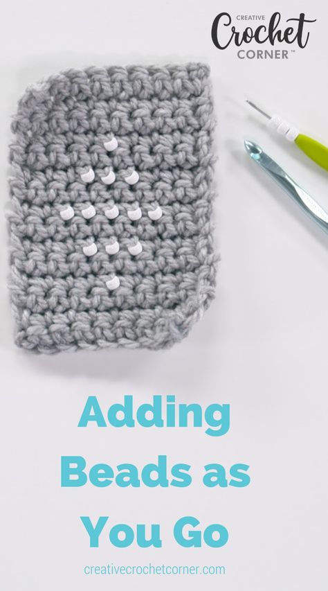 Beads can be a fun detail to add to crochet projects like lace shawls and sweaters. There are different ways that beads can be incorporated into a project, and you should use the method that works best for you. In this video, Mary Beth Temple demonstrates how to add beads to your crochet project as you go. How To Crochet Beads Into Work, Adding Beads To Crochet, Crochet Help, Crocheting Easy, Sewing Pillow Cases, Crochet Trendy, Lace Shawls, Crochet Beginner, Micro Crochet