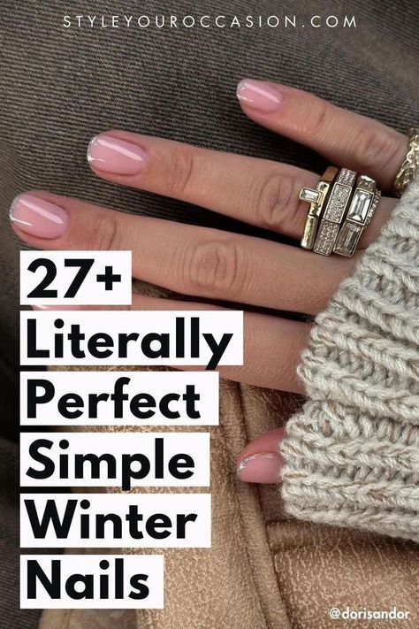 Nails shape Short Oval Nails Acrylic Classy, Simple Chic Nails, Simple Winter Nail Ideas, Simple Winter Nails, Square Oval Nails, Nails For Winter, Square Gel Nails, Nailart Tutorial, Winter Nail Ideas