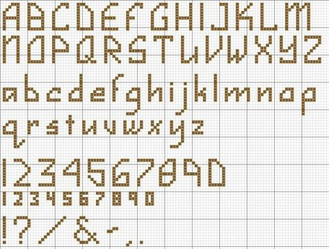 Cross Stitch Punctuation, Christmas Cross Stitch Alphabet, Stitch Letters, Crochet Alphabet, Free Cross Stitch Pattern, Free Cross Stitch Charts, Cross Stitch Alphabet Patterns, Alphabet Font, Cross Stitch Fonts