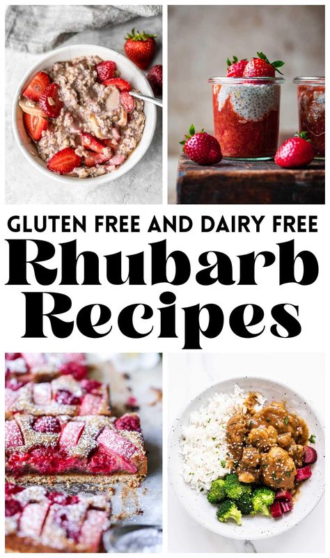 Gluten And Dairy Free Rhubarb Recipes, Dairy Free Rhubarb Recipes, Apple Rhubarb Recipes, Gluten Free Rhubarb Recipes, Gluten Free Rhubarb, Healthy Rhubarb Recipes, Rhubarb Butter, Easy Rhubarb Recipes, Rhubarb Oatmeal