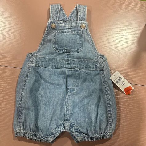 Gap Baby Denim Overalls 3-6m New With Tags Baby Denim Overalls, Baby Overalls, Leather Denim, Gap Denim, Denim Overalls, Baby Gap, Kids Bottoms, Jumpsuit Romper, Gap