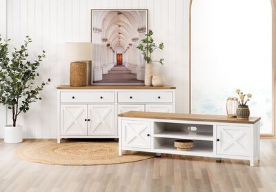 NORMANDY - Entertainment Unit Wooden Tv Units, Oak Tv Cabinet, Wooden Tv Unit, Oak Tv Unit, White Washed Furniture, Dining Suites, Organisation Ideas, White Washed Oak, Contemporary Living Room Furniture