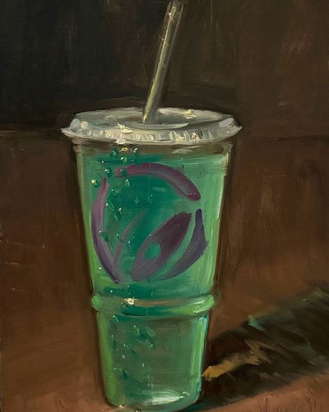 Noah Verrier | My oil painting of the Baja Blast >original and prints available today stay tuned and join my mailing list for the drop | Instagram Baja Blast, Mtn Dew, The Wombats, Beauty Art Drawings, Still Life Oil Painting, Mountain Dew, Art Style Inspiration, Jena, Funky Art