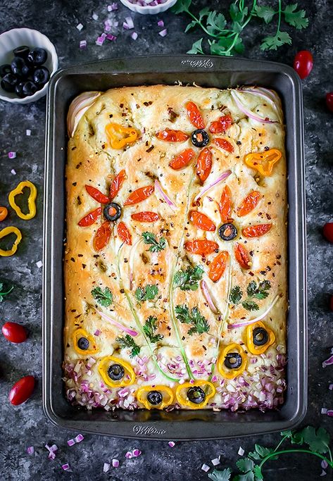 Focaccia bread recipe Foccacia Bread Thanksgiving Art, Faccia Bread Recipes, Foccia Bread, Vegan Focaccia, Focaccia Recipes, Paratha Roti, Foccacia Recipe, Focaccia Art, Homemade Focaccia Bread