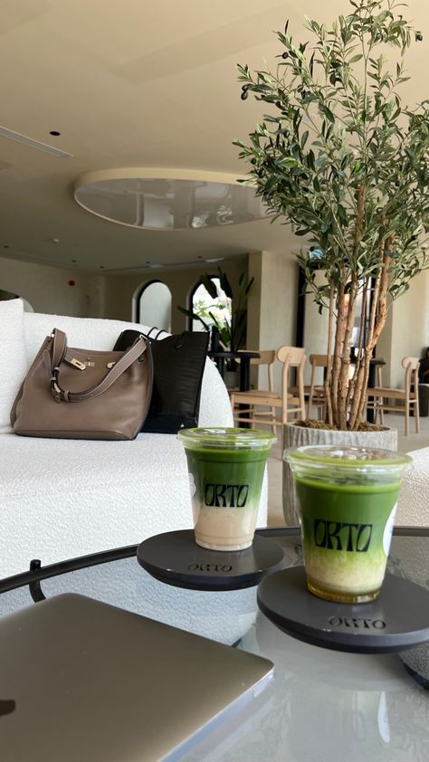 #study #coffee #matchalatte #hermes #aesthetic #dubai Dubai Coffee, Hermes Aesthetic, Aesthetic Dubai, Study Coffee, Matcha Cafe, Dubai Aesthetic, Iced Matcha, Cute Food Art, Aesthetic Coffee