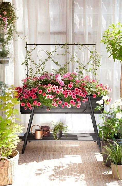 Space-Saving Balcony Decoration Ideas with Planter Box - Unique Balcony & Garden Decoration and Easy DIY Ideas Pallet Patio, Diy Plant Stand, Diy And Crafts Sewing, Diy Ikea, Homestead Survival, Balcony Design, Diy Plants, Décor Diy, Balcony Garden