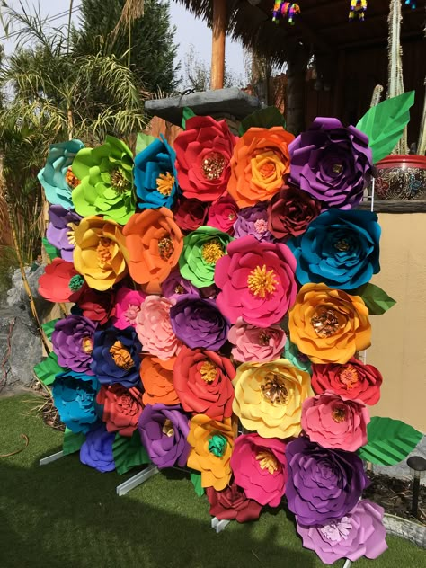 6x6 feet Mexican Fiesta Colorful Paper flowers Backdrop Photo Booth Party Decoration Paper Flowers Backdrop, Mexican Paper Flowers, Photo Booth Party, Mexican Theme Party Decorations, Flowers Backdrop, Mexican Party Decorations, Mexican Fiesta Party, Fiesta Party Decorations, Mexican Birthday