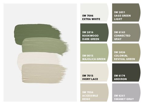 Greige And Green Color Scheme, Green Room Design Ideas, Green And Beige Paint Colors, Green And Tan Paint Scheme, Sage Green Tones Palette, Pale Green Color Scheme, Beige Green Colour Palette, Green Grey Beige Palette, Colors That Look Good With Sage Green