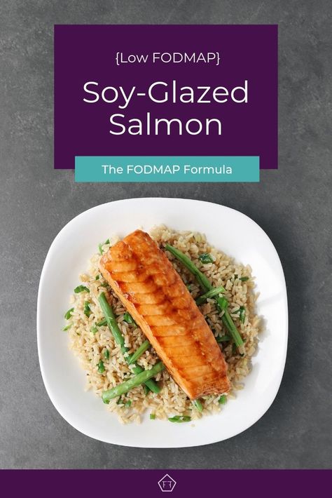 Looking for a healthy dinner idea? Try this simple low FODMAP soy-glazed salmon! FODMAP Recipes | FODMAP Diet | FODMAP Diet Recipes |FODMAP Diet Dinner | FODMAP Dinner | FODMAP Dinner Recipes | Dinner Ideas for Kids | Salmon | Baked Salmon | Seafood | Healthy #lowfodmap #glutenfree #healthy #salmon www.fodmapformula.com Salmon Low Fodmap, Fodmap Fish Recipes, Low Fodmap Salmon Recipes, Low Fodmap Salmon, Fodmap Salmon, Healthy Fodmap Recipes, Fodmap Dinner Ideas, Ibs Diet Recipes, Dinners For Beginners