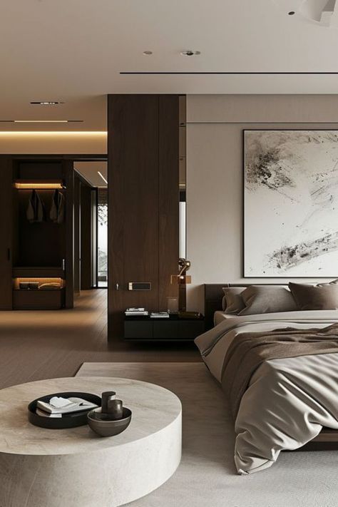 Minotti Bedroom, Modern Penthouse Luxury, Luxury Hotel Room Bedroom Suites, Luxury Bedroom Design Master Suite, Modern Luxury Bedroom Design, All Modern Furniture, Wainscoting Ideas, Modern Apartment Design, Modern Luxury Bedroom