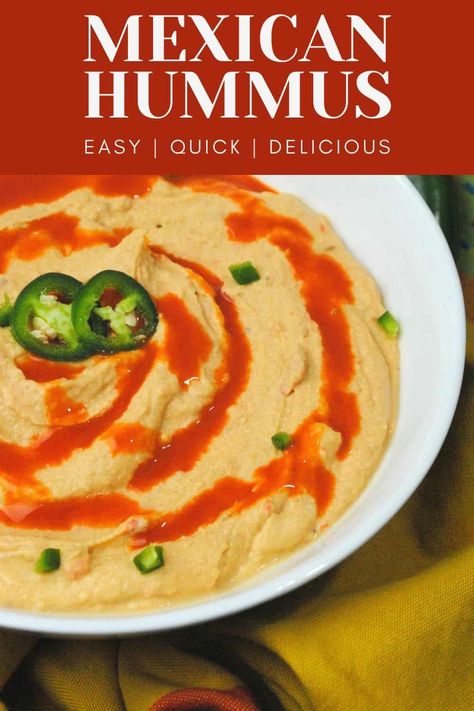 Mexican Hummus, Simple Hummus Recipe, Simple Hummus, Easy Hummus Recipe, Things To Do In Dallas, Unique Appetizers, Hummus Ingredients, Spicy Appetizers, Vegan Snack Recipes