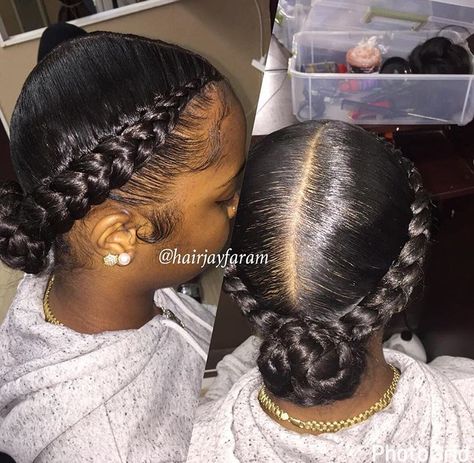 2cornrow Hairstyles, French Braid Bun Black Women, Natural Hair Braids Natural Hair Braid Styles No Weave, Black Natural Cornrow Hairstyles, 2 Cornrows Natural Hair, Dutch Braid Natural Hair, Classy Black Hairstyles, Bun With Two Braids, 2 Cornrow Braids Natural Hair