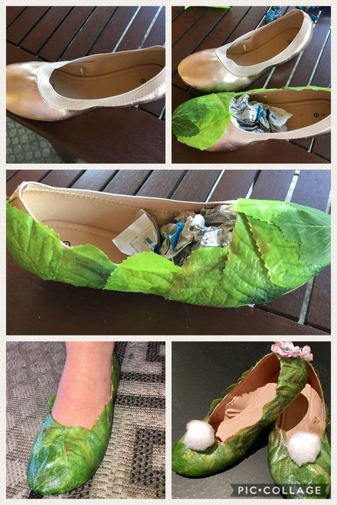 Tinkerbell Shoes, Fairy Costume Diy, Tinkerbell Costume, Fairy Cosplay, Diy Costumes Women, Diy Costumes Kids, Shoes Diy, Diy Fairy, Cosplay Diy