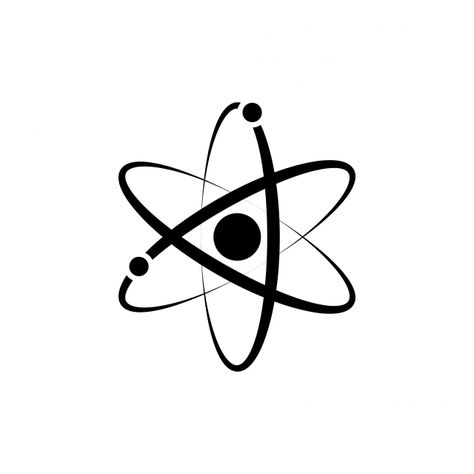 Idea Icon Design, Science Widget, Science Icon Aesthetic, Atom Aesthetic, Atoms Aesthetic, Proton Tattoo, Scientific Logo, Atomic Logo, Atom Logo